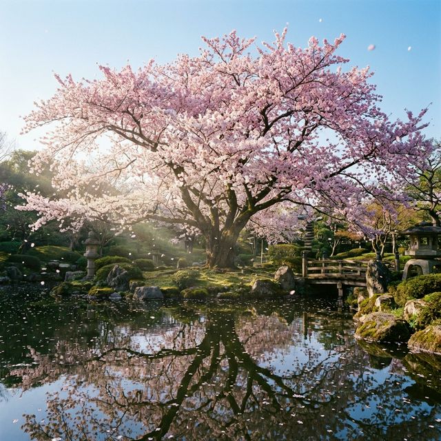 Cherry blossom trees in full bloom during Tokyo spring private tour